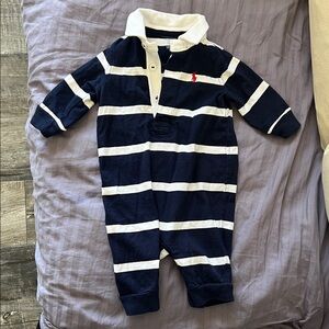 Ralph Lauren Navy and White Baby Outfit 3 months